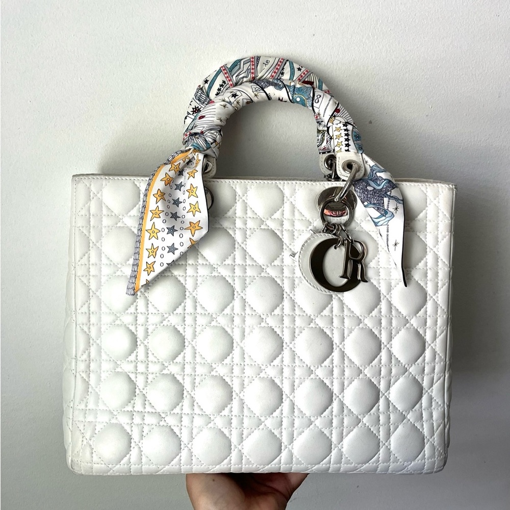 Large Lady Dior with Iconic Cannage Design